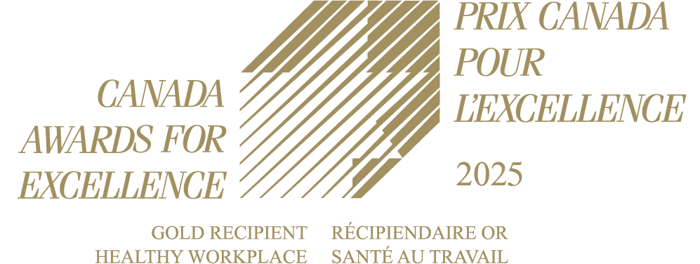Canada Awards for Excellence 2025 Gold Recipient Healthy Workplace logo
